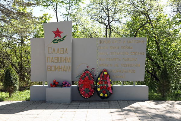 Памятник на братской могиле в деревне Маево (общий вид)